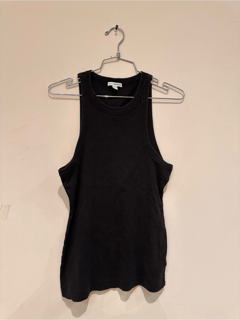 James Perse Black Ribbed Tank